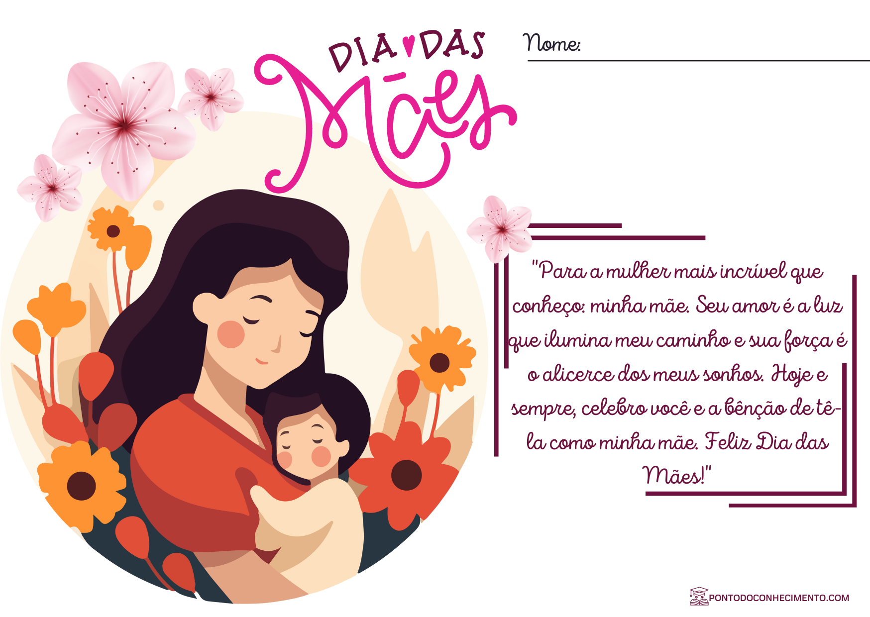 cartao dia das maes pdf para imprimir