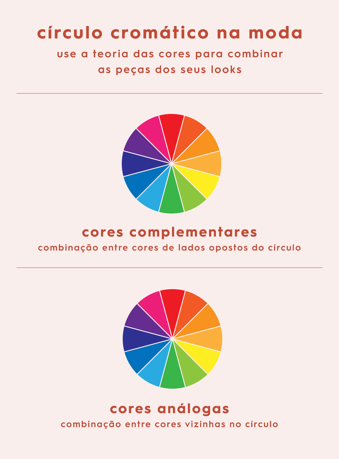 cores complementares roupa