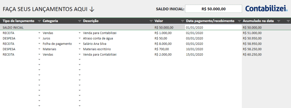 planilha de vendas para imprimir