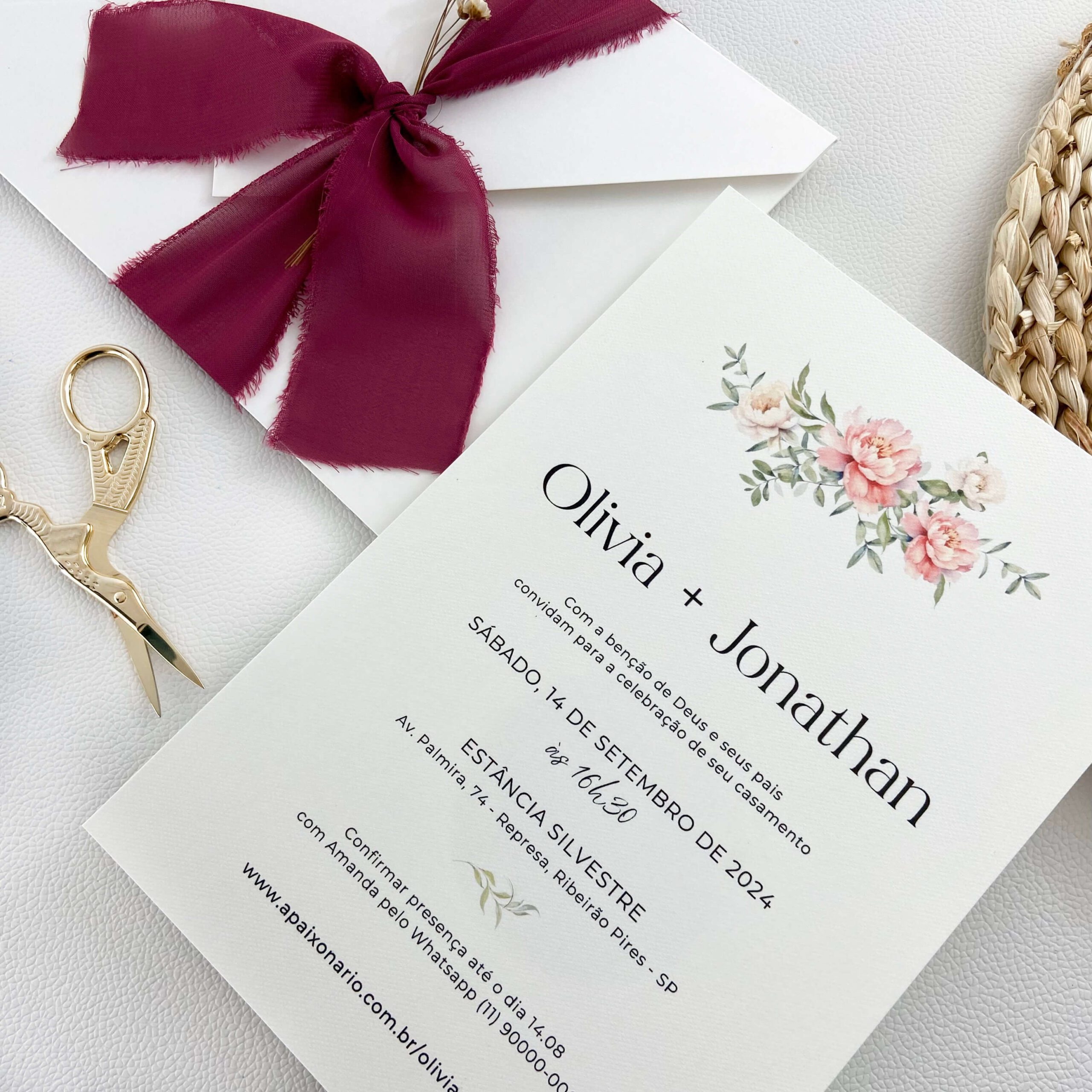 convite de casamento barato