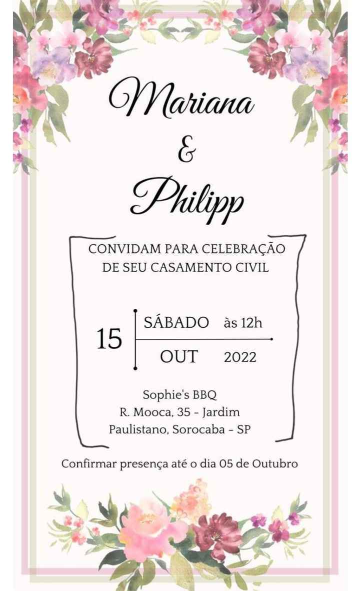 convite de casamento minimalista