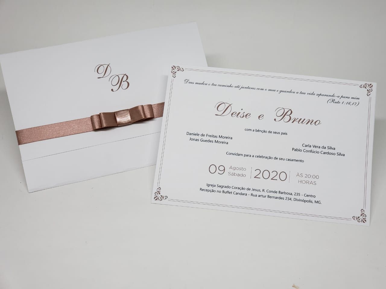como fazer convite de casamento simples