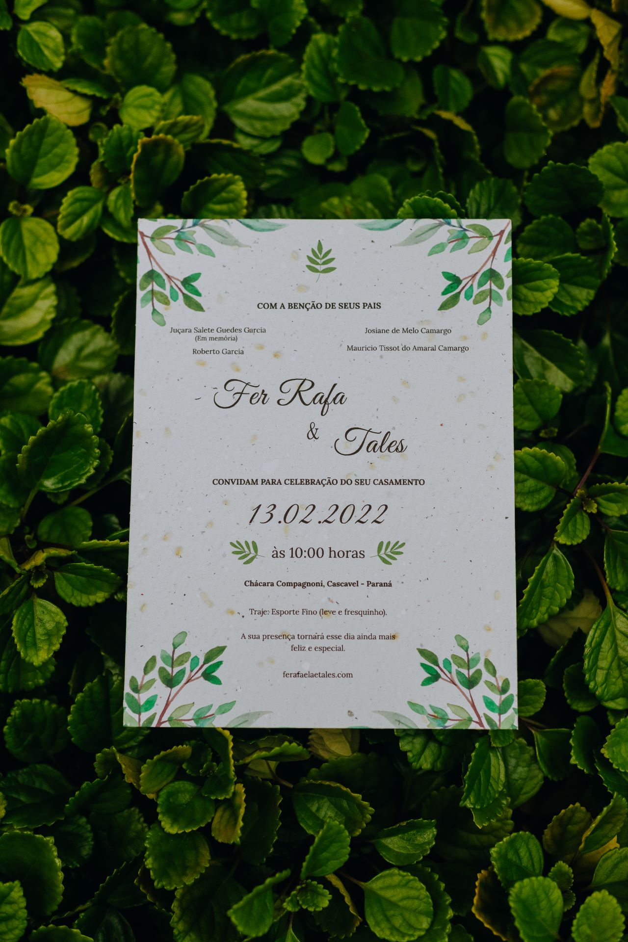 convite de casamento DIY