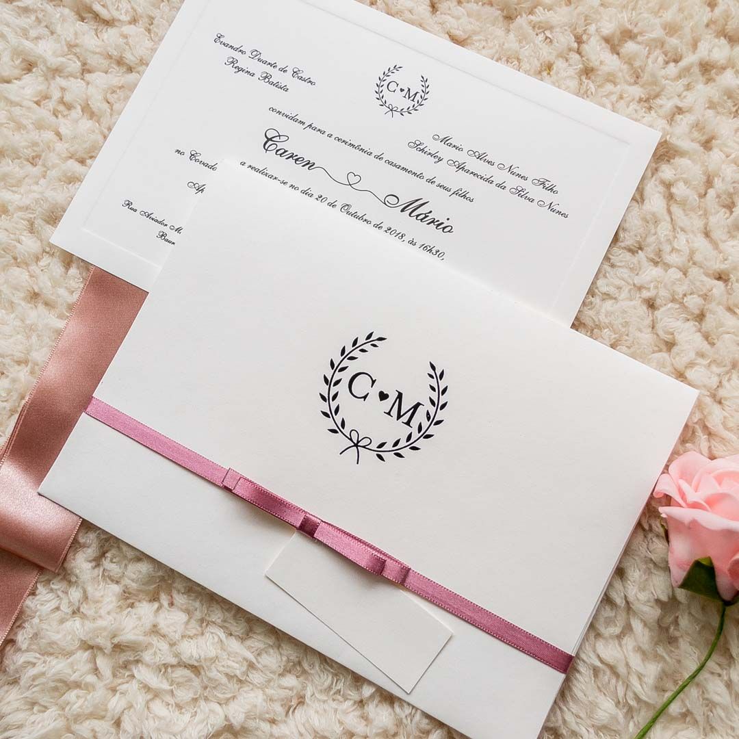 convite de casamento econômico