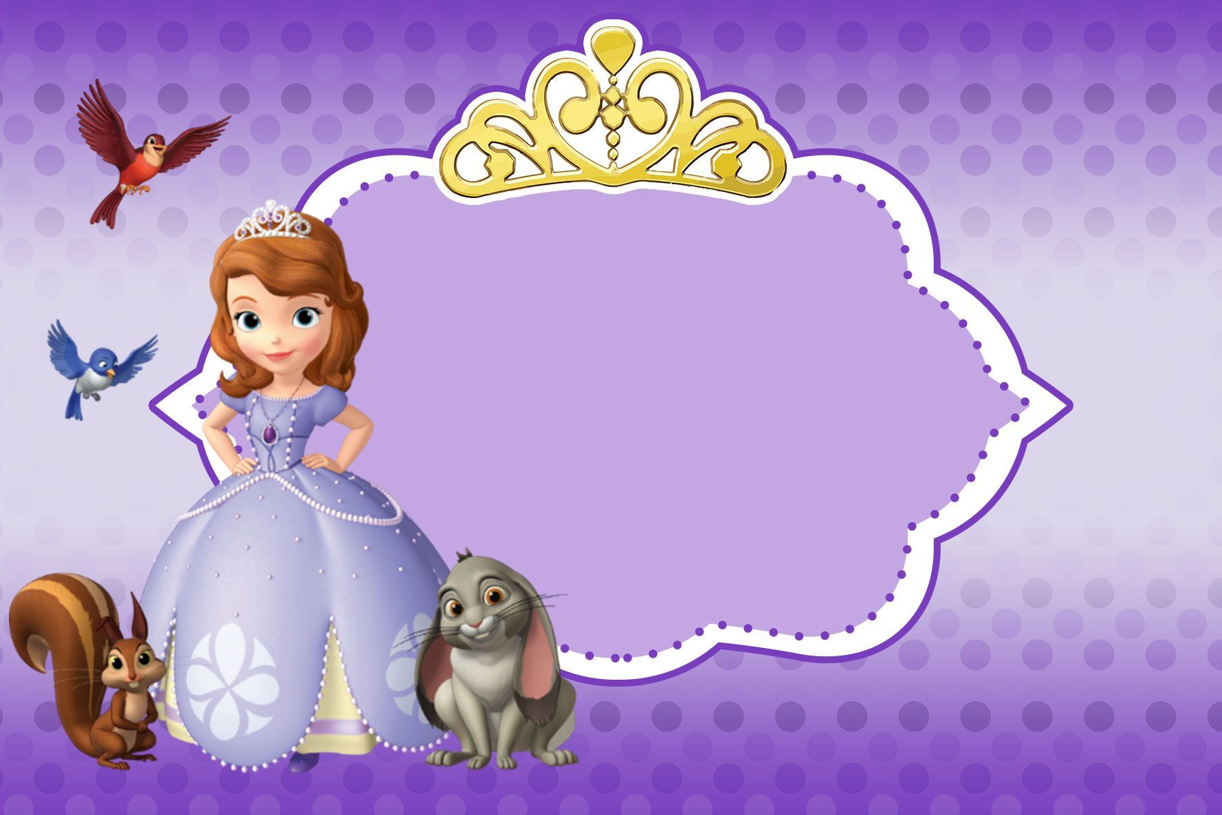 editar convite princesa sofia online