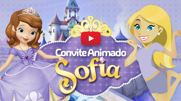convite princesa sofia animado