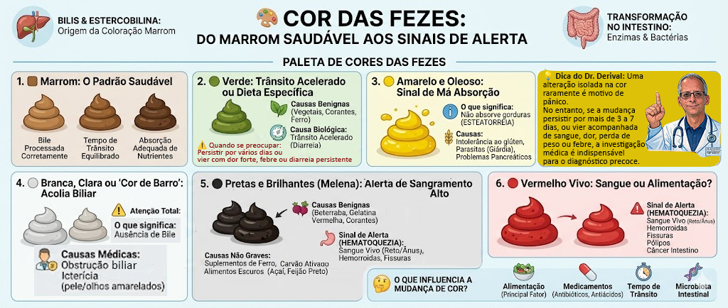 fezes marrons