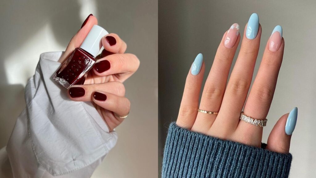 esmalte azul noturno unhas