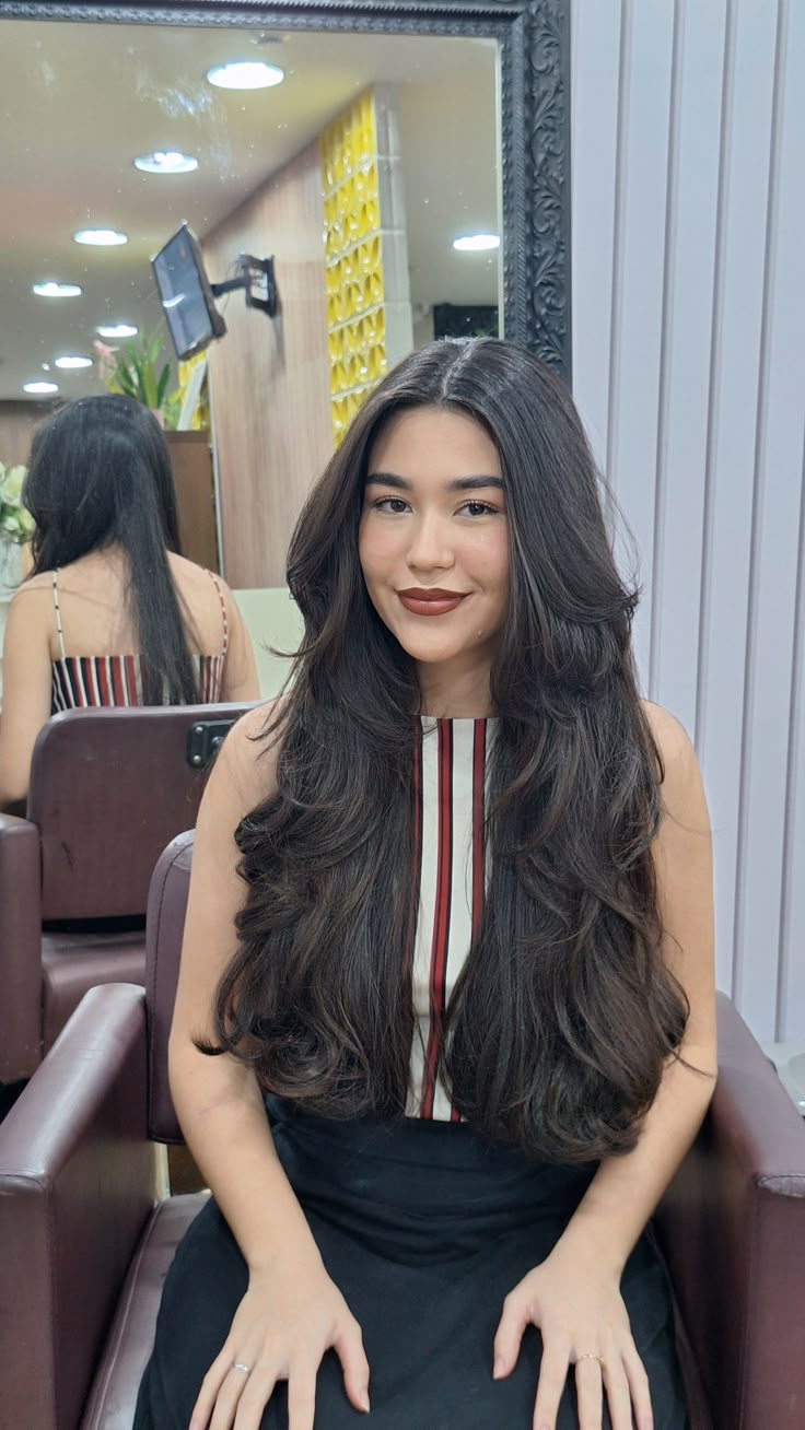butterfly haircut long hair