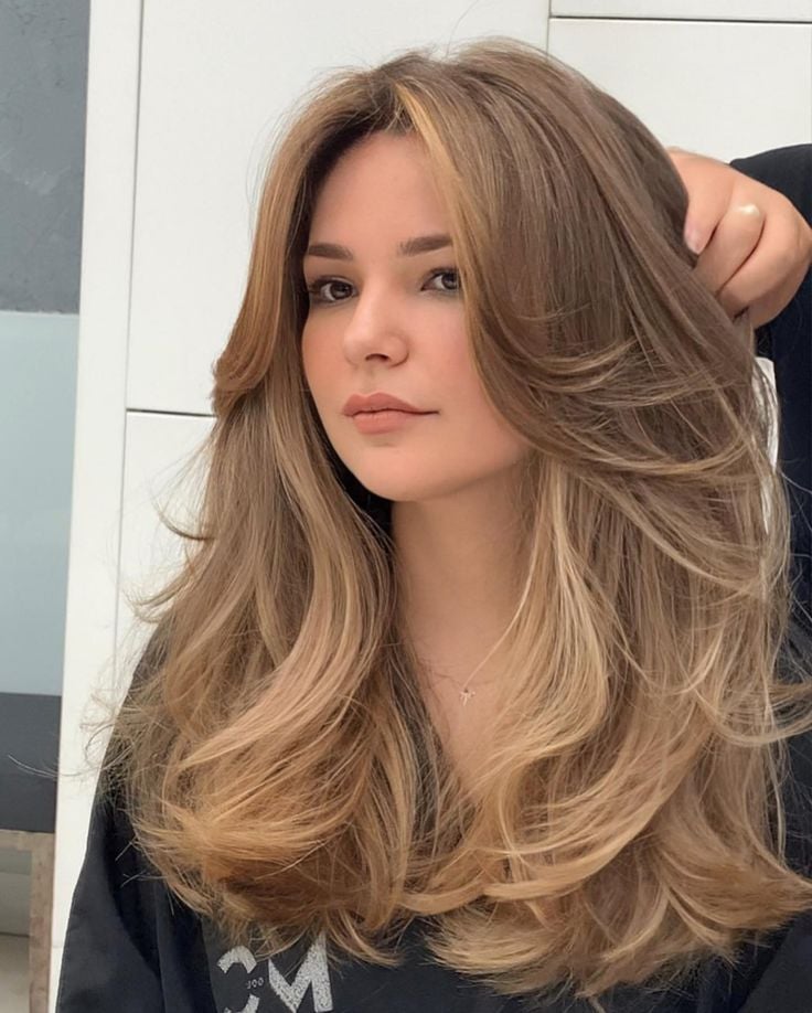 corte em camadas cabelo longo