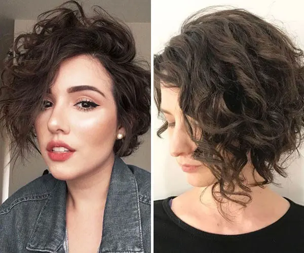 corte repicado cabelo ondulado curto
