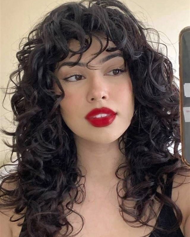corte cabelo ondulado longo para afinar rosto