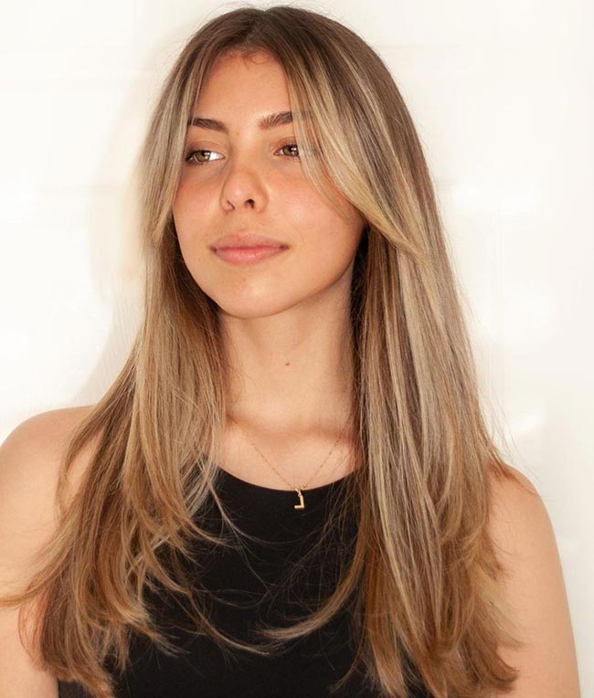 franja emoldura o rosto