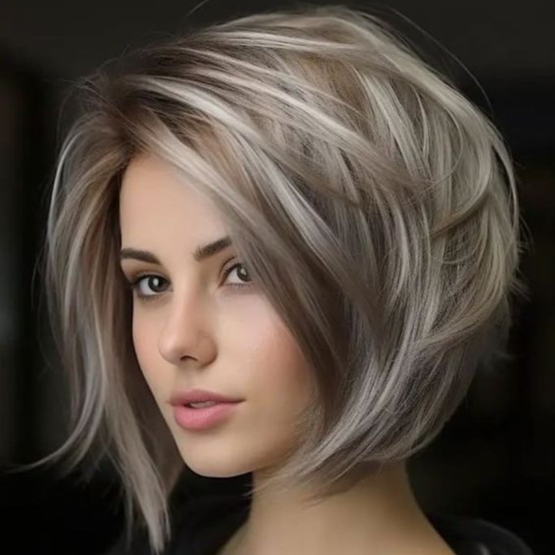 bob cut para rosto redondo