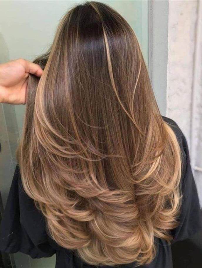 corte em camadas para cabelo longo