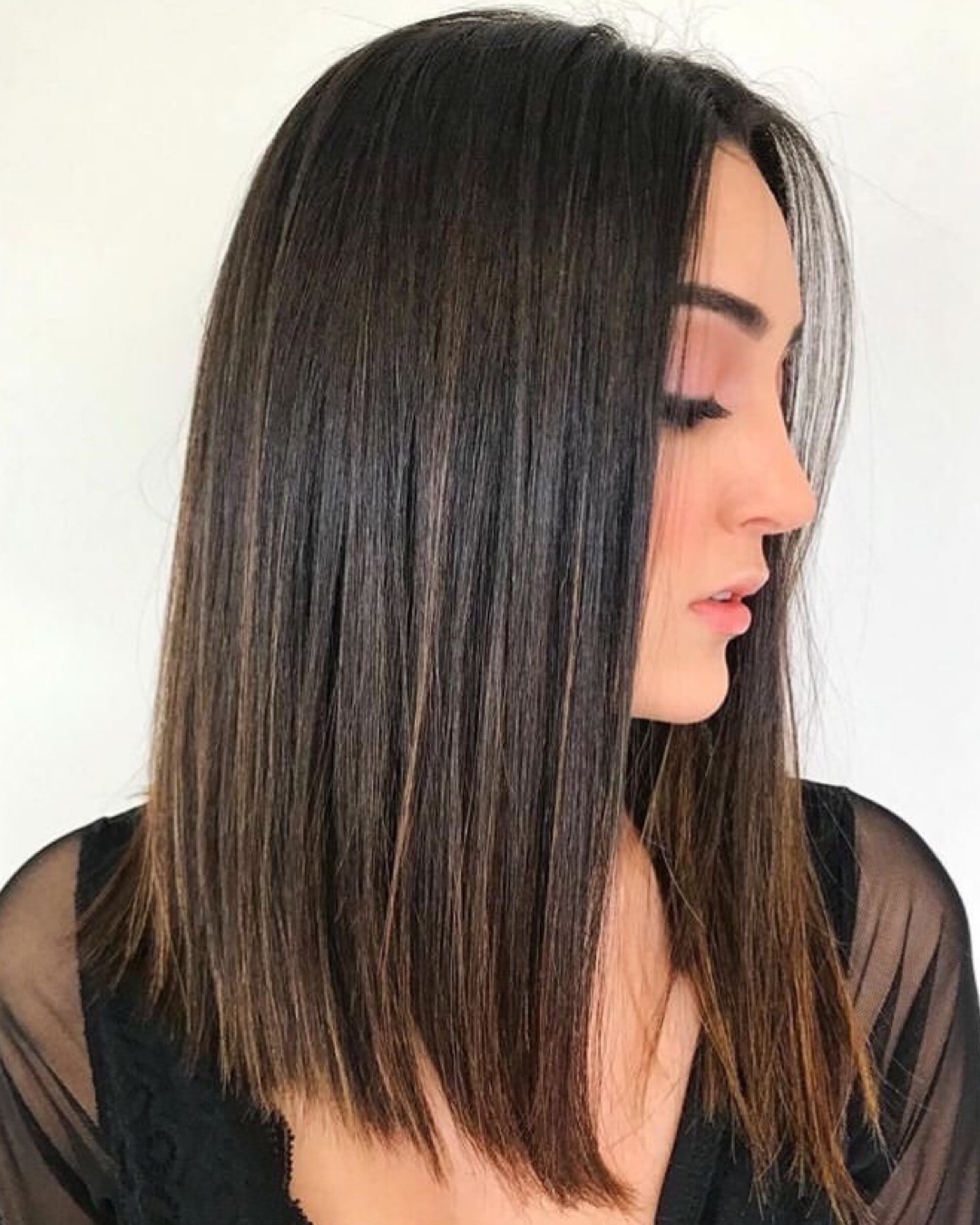 corte de cabelo liso longo
