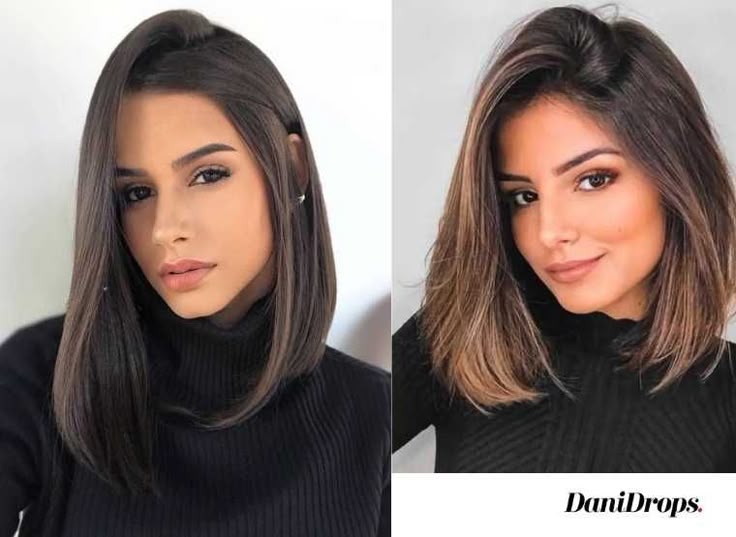 corte lob feminino