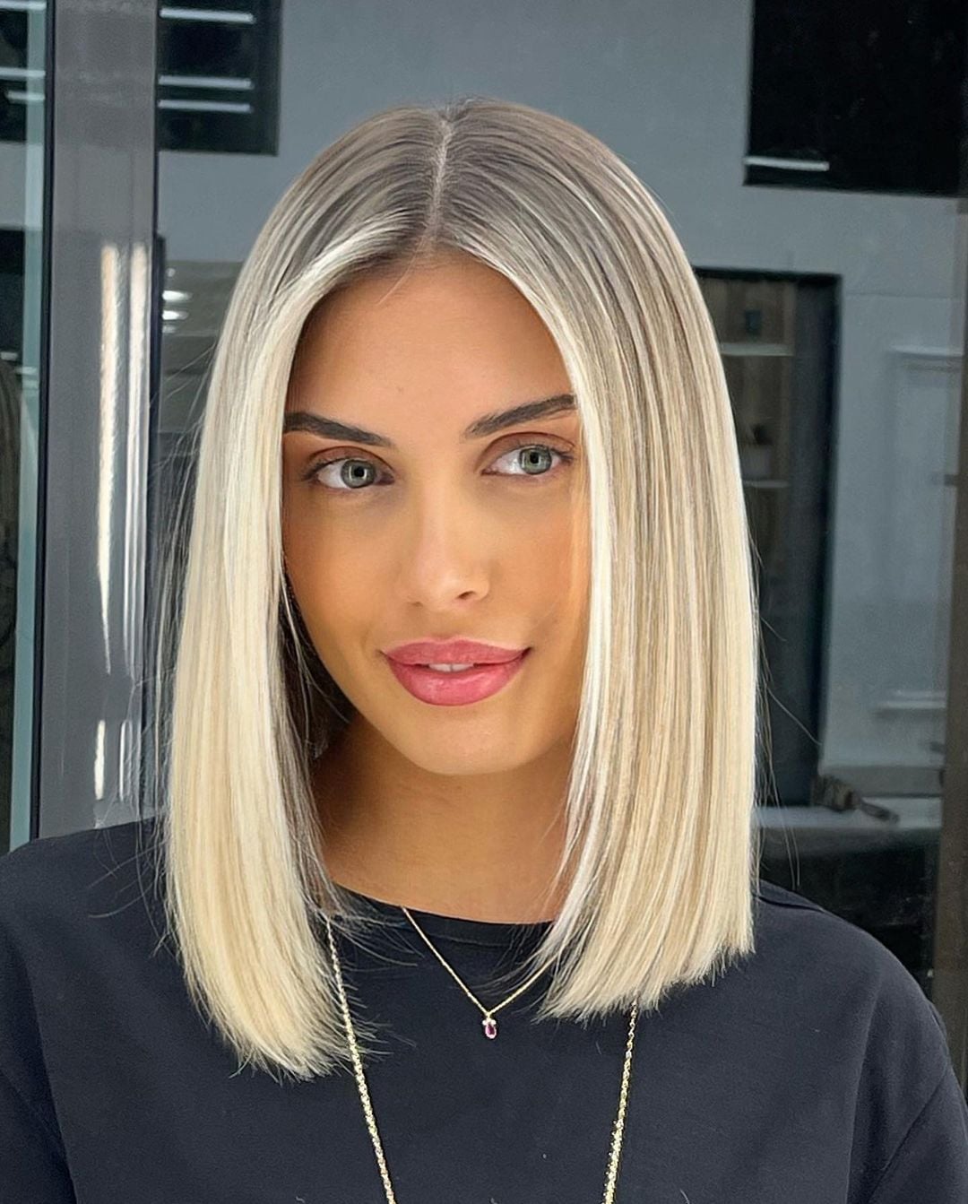 long bob em camadas