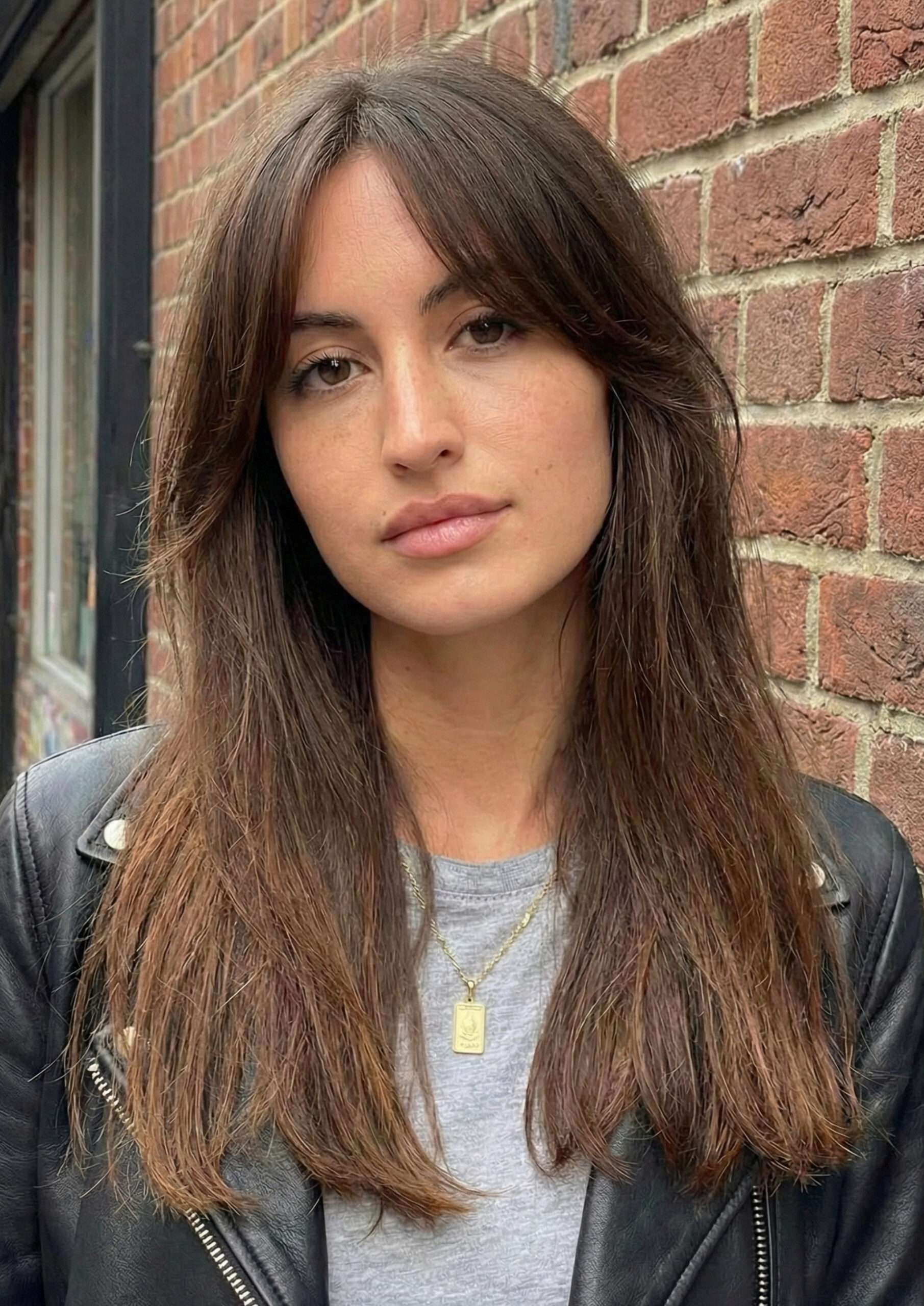 inspiração cabelo longo franja