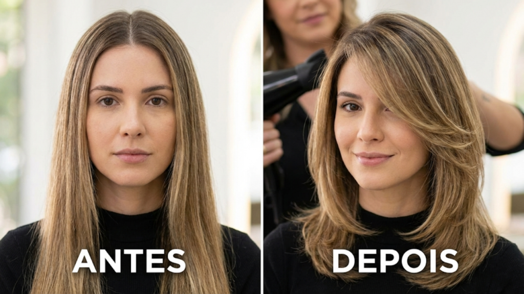cortes modernos rosto quadrado