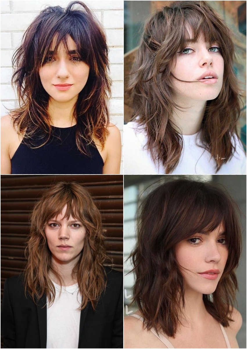 curtain bangs shaggy