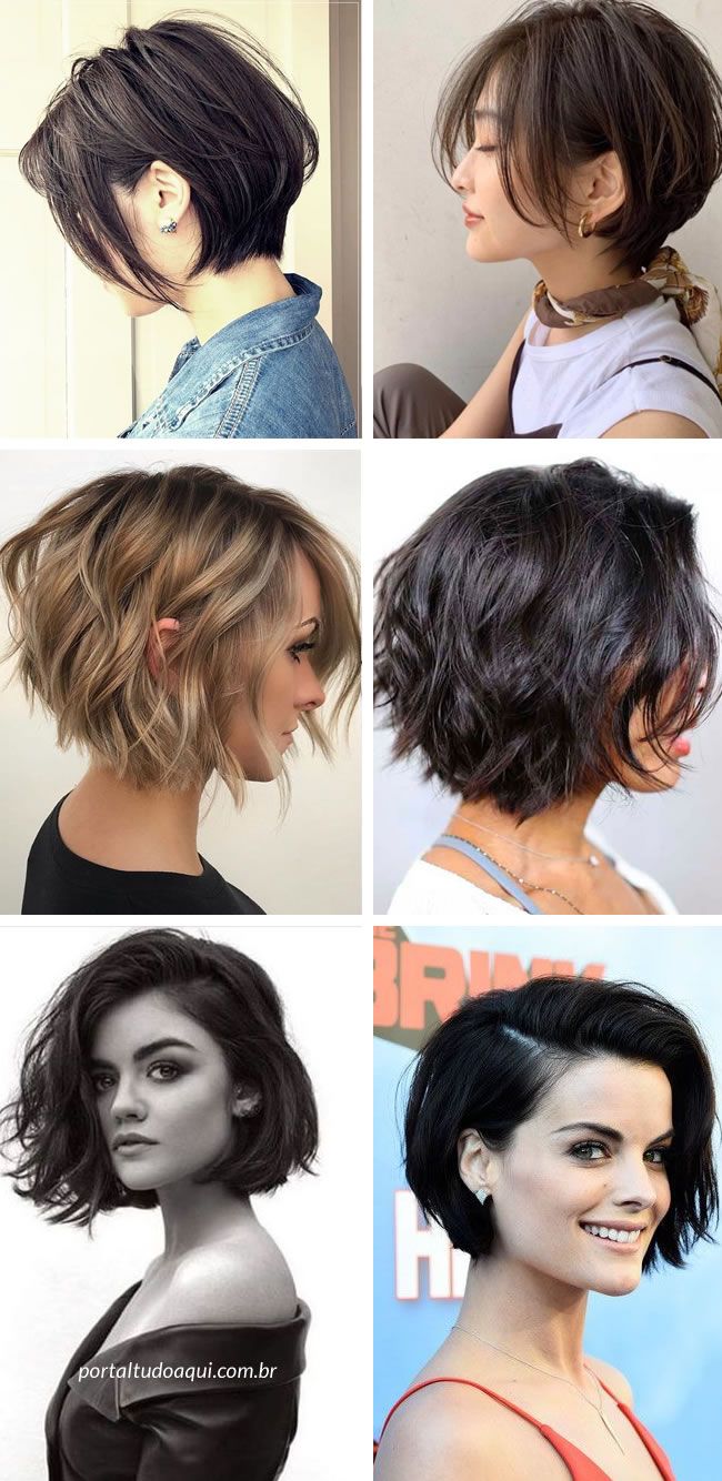 corte de cabelo ondulado curto que emagrece o rosto