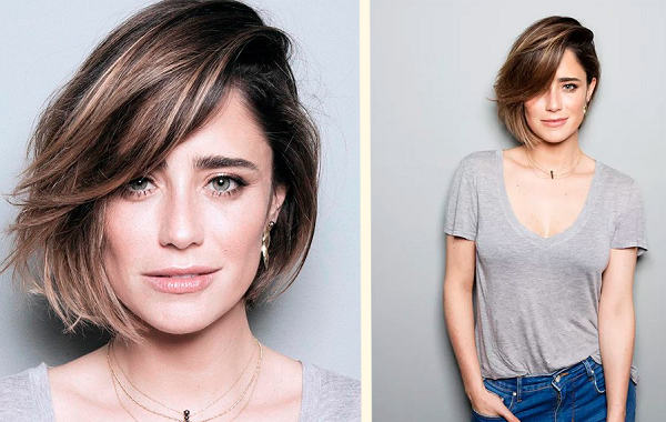 cabelo liso curto estiloso