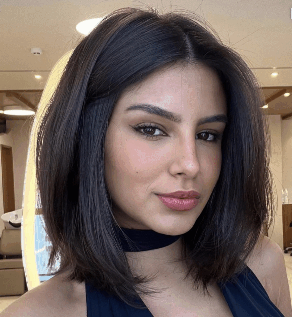 cabelo liso curto estiloso