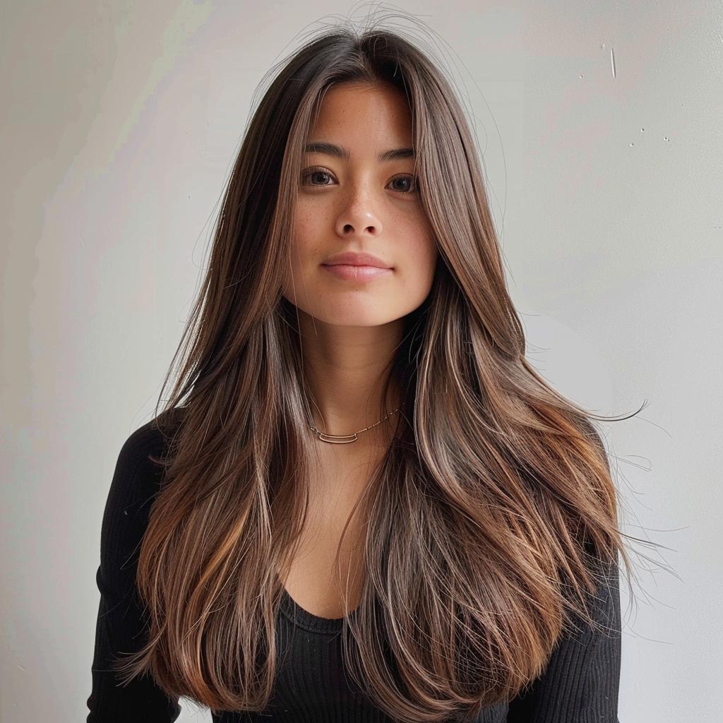 corte repicado cabelo longo liso