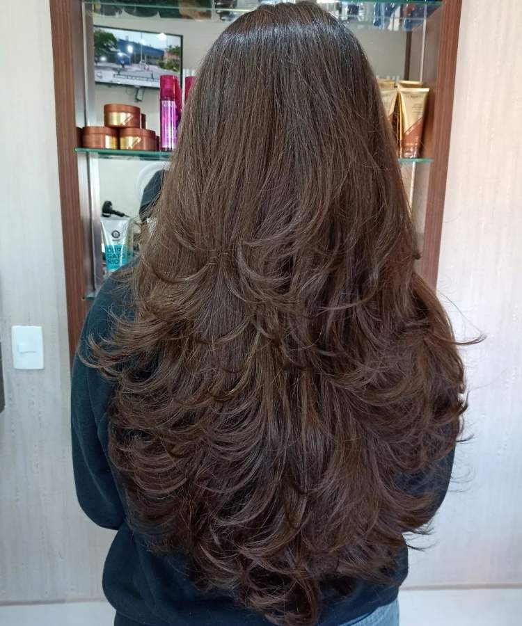 cortes que tiram peso cabelo longo liso