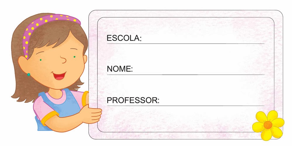 template de crachá escolar para imprimir