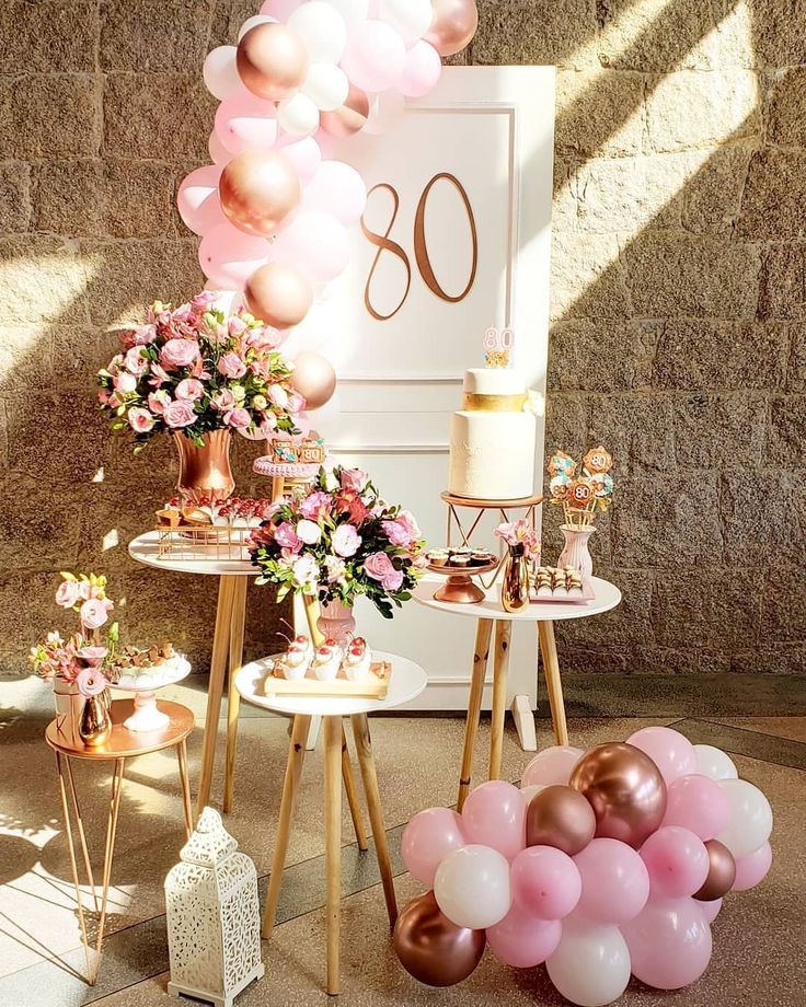 decoração aniversário 80 anos mulher