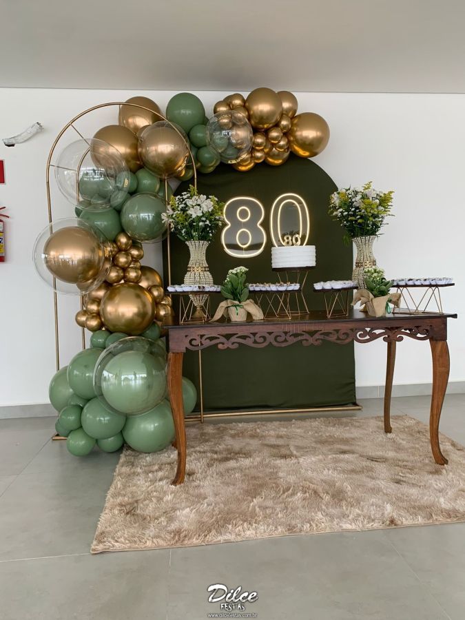 decoração aniversário 80 anos mulher