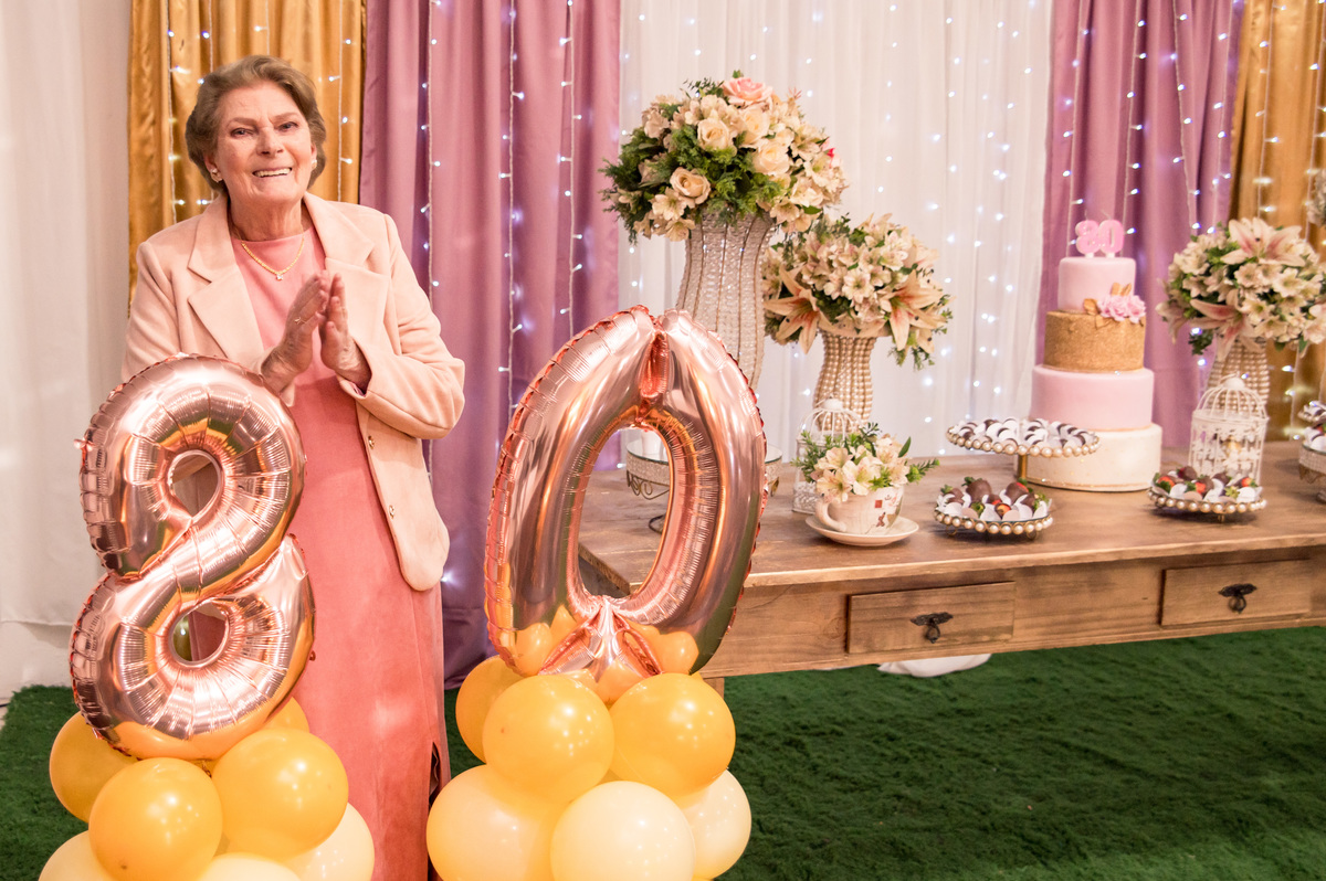 convite 80 anos feminino