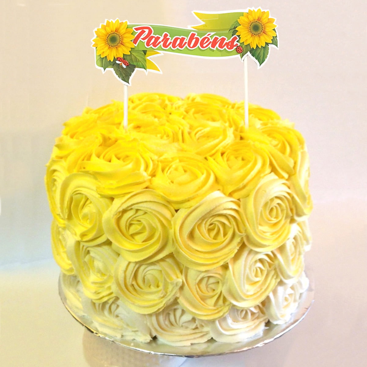 Bolo de girassol
