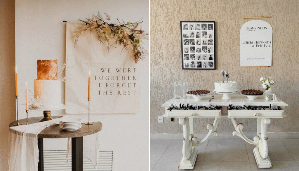 estilo minimalista casamento civil