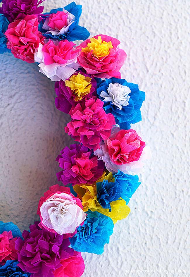 como fazer flores de papel crepom passo a passo