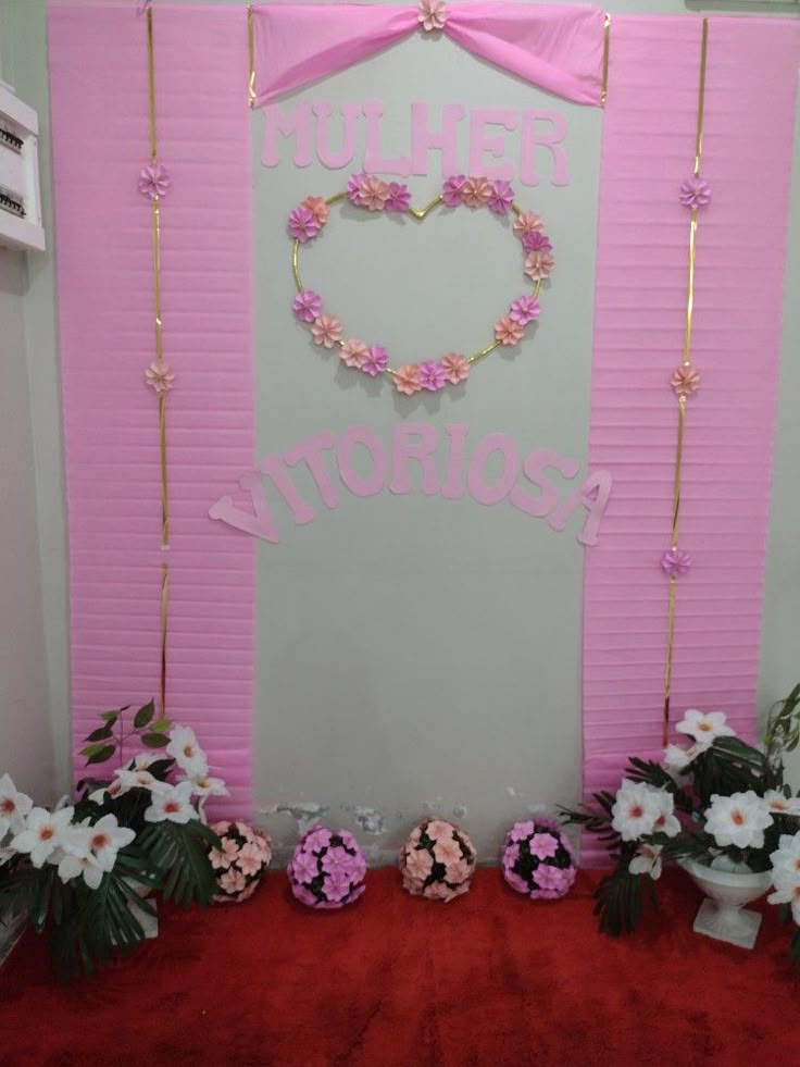 chá de revelação decoração crepom