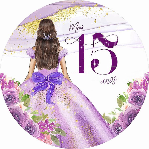painel lilás para 15 anos
