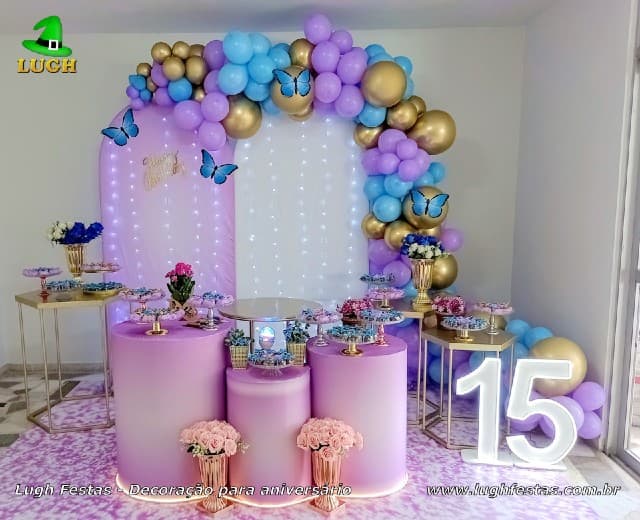 decoração botânica aniversário feminino