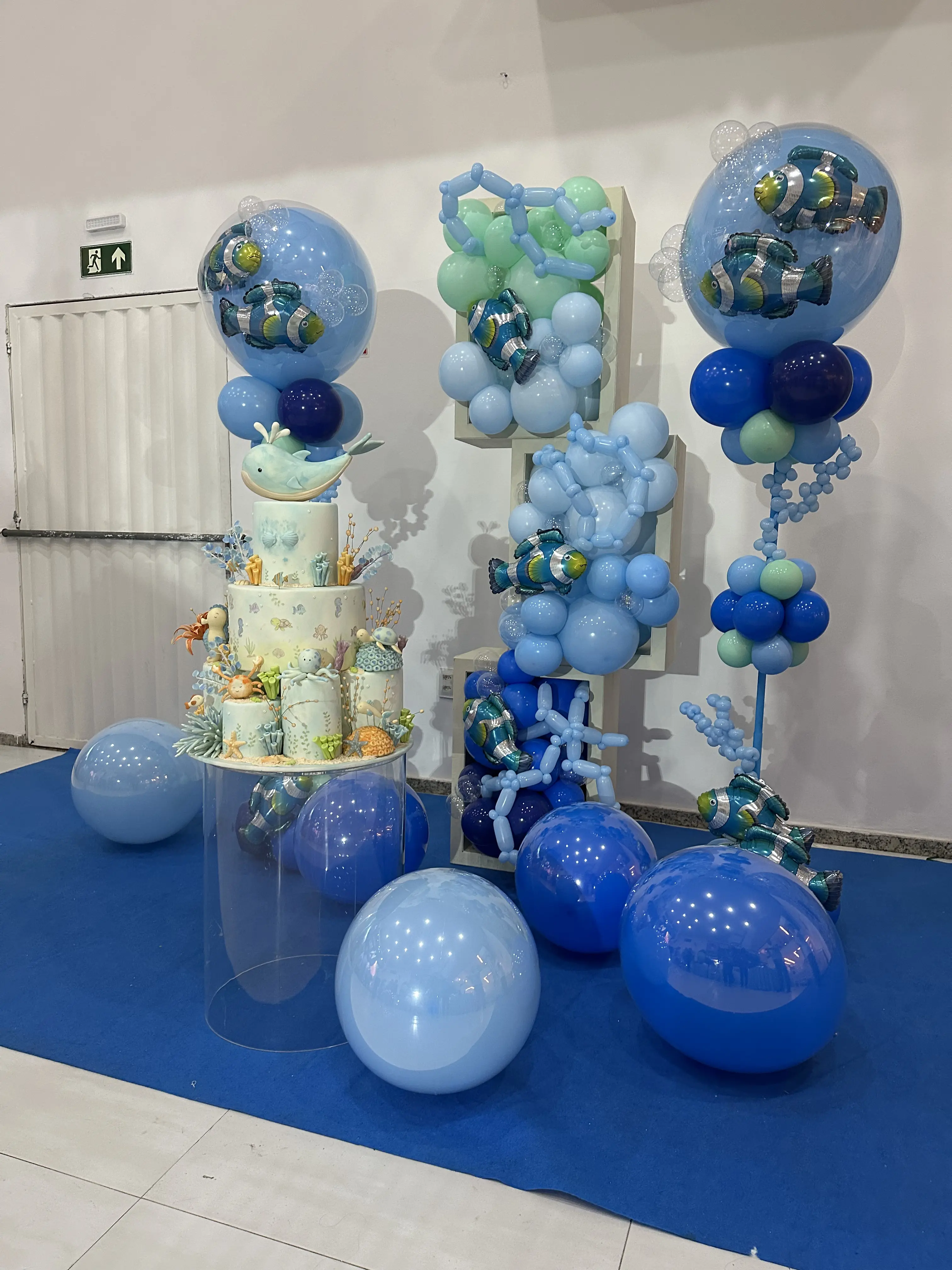 topper bolo fundo do mar