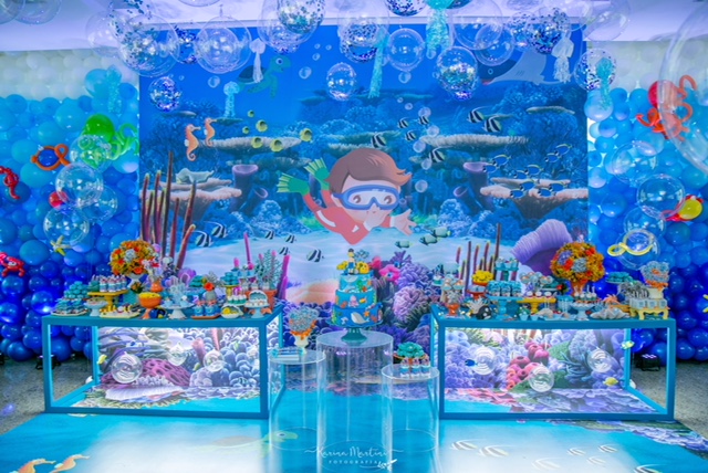 cores de festa fundo do mar