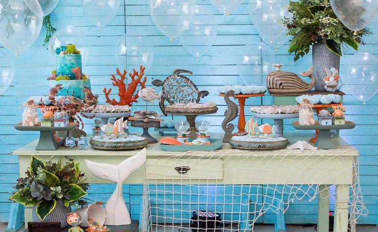 como decorar festa fundo do mar