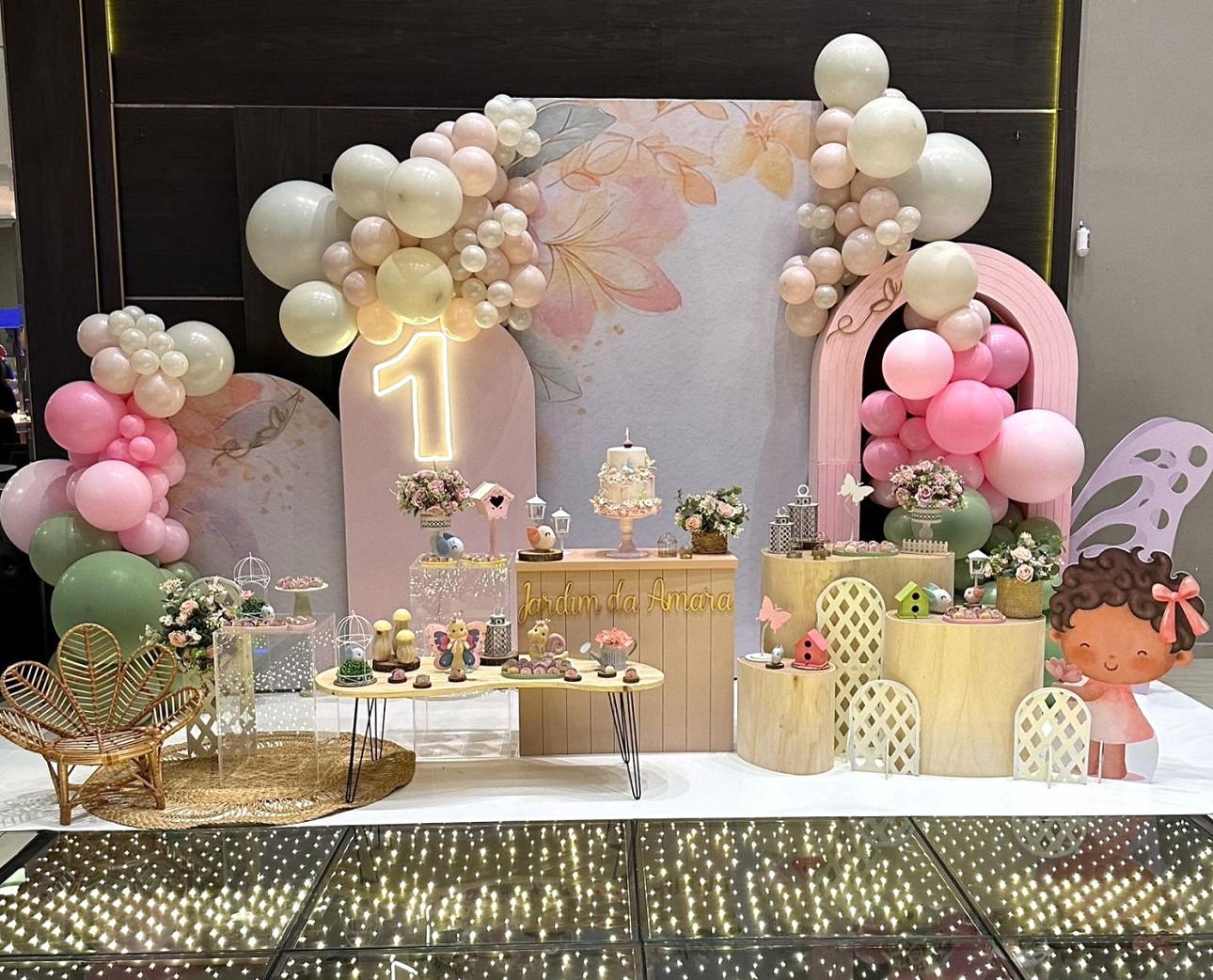 decoração de aniversário com flores