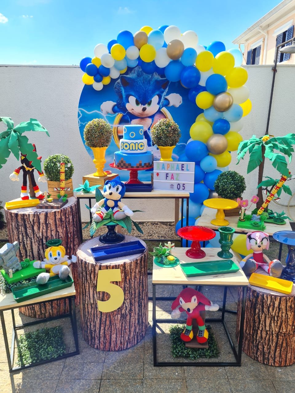 painel sonic festa