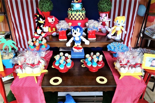 painel sonic festa