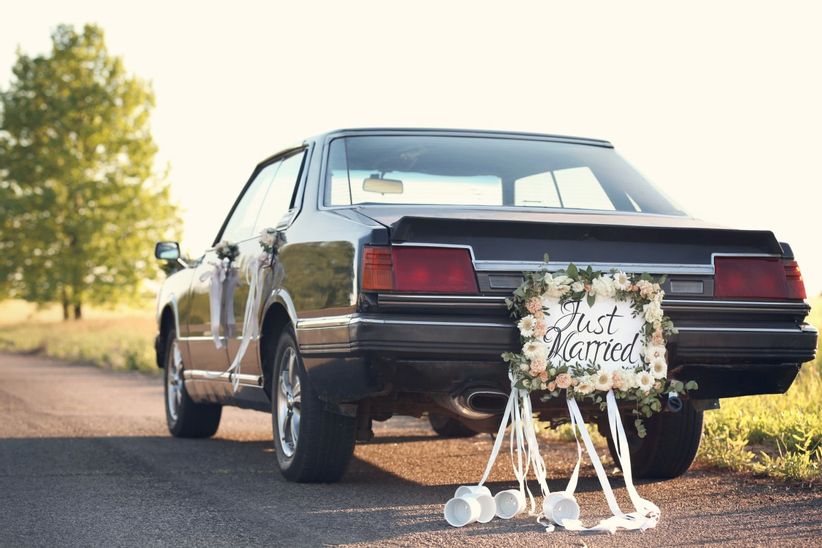 decoração de carro para casamento