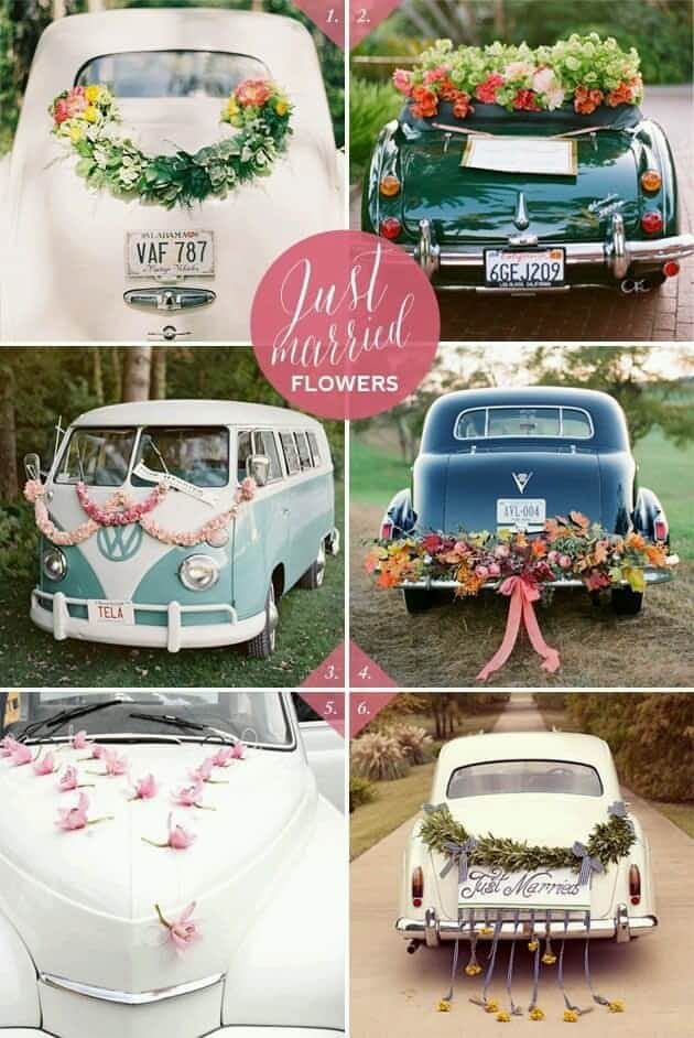 carro decorado para casamento