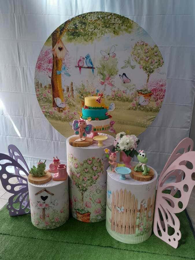 festa de menina com flores