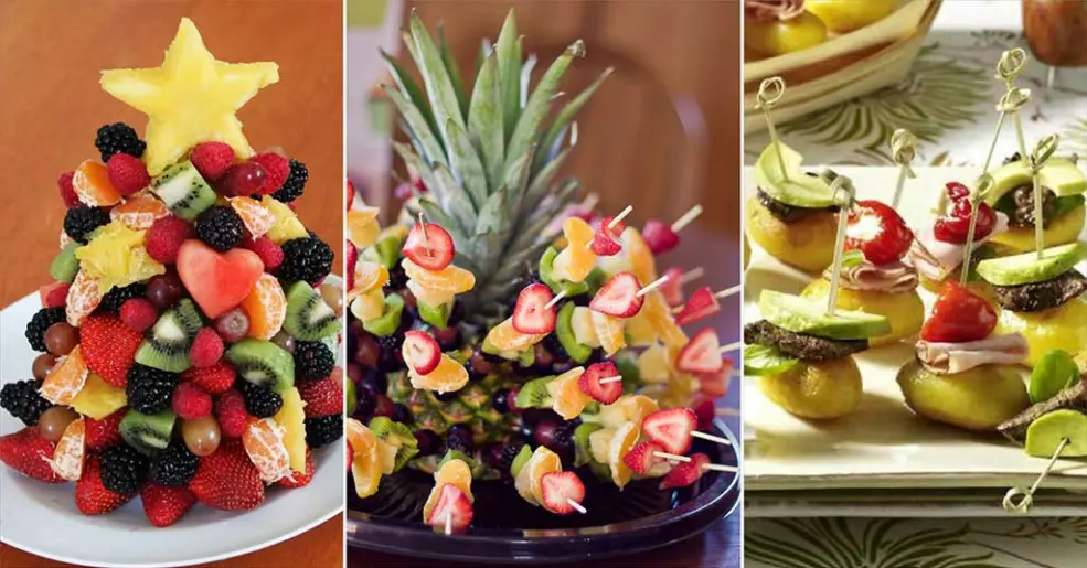 tábua de frutas de natal